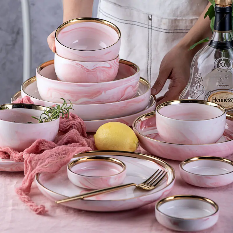 58pcs deluxe ceramic tableware set