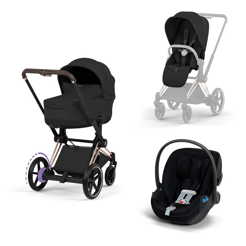 Cybex e-Priam 3 Smart Electric Assist Platinum Baby Stroller