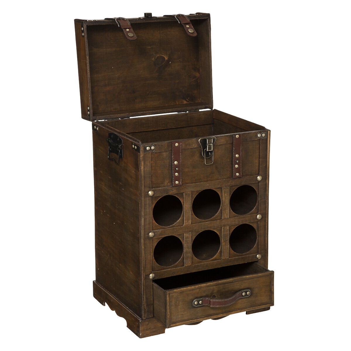 Wooden box 6 bottles