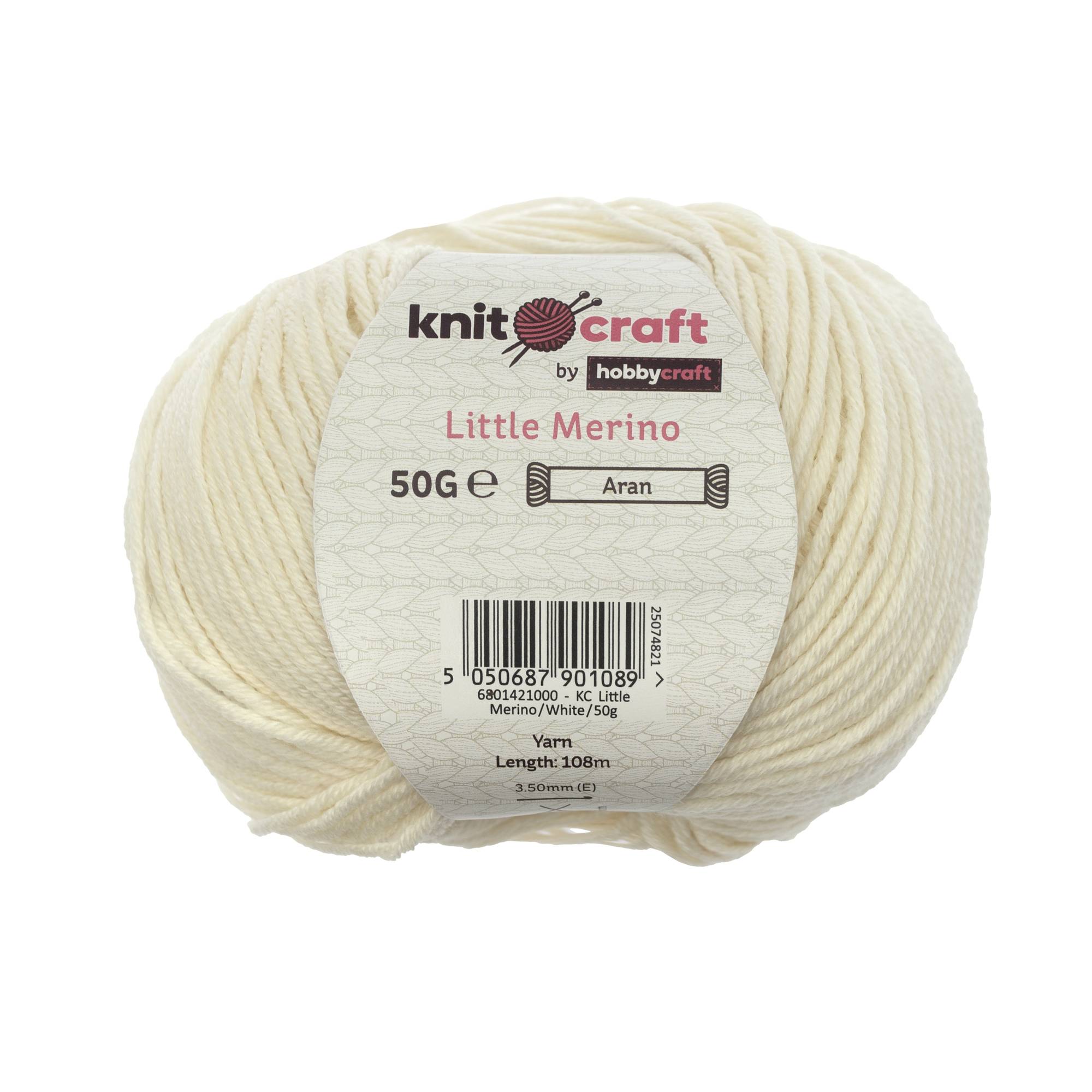 Knitcraft White Little Merino 50g