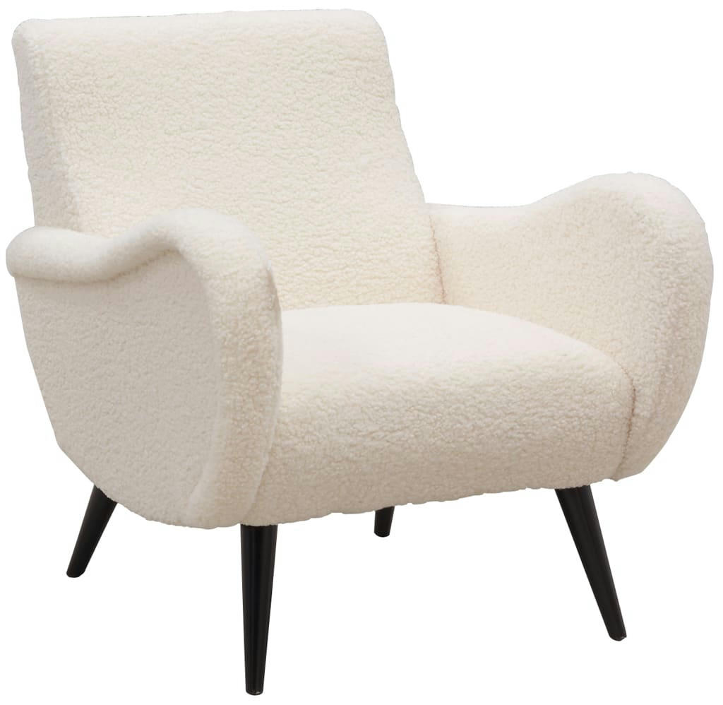 - Fauteuil design en polyester et bois douceur