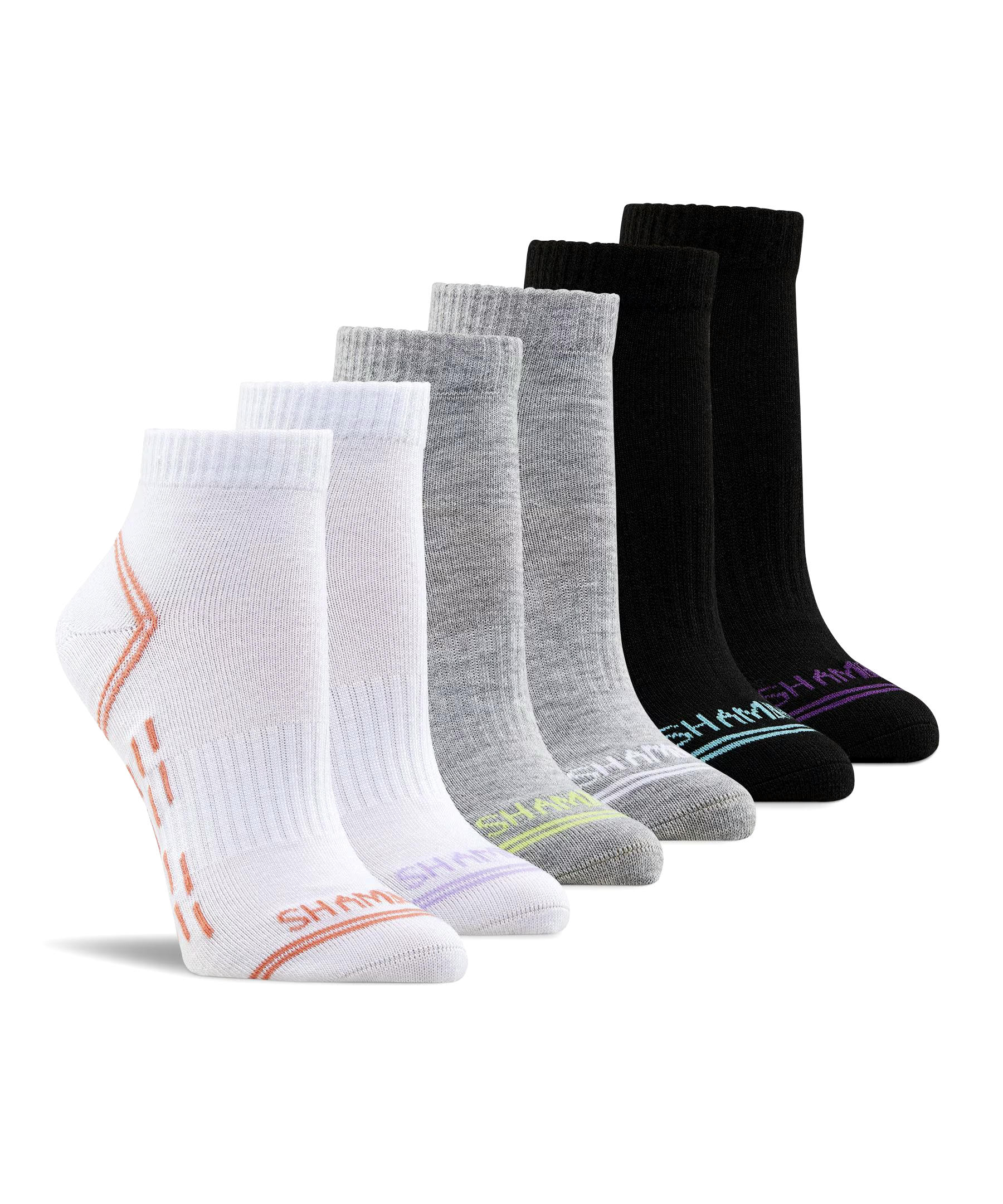 Shambhala Women's Dri-Wear FRESHTECH® Low Cut Athleisure Socks, 6 Pack