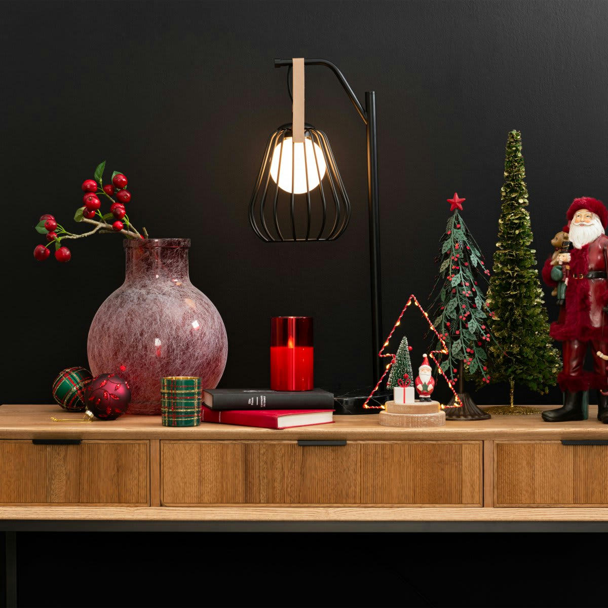 DAKAR - Console d'entrée moderne 3 tiroirs en bois et métal