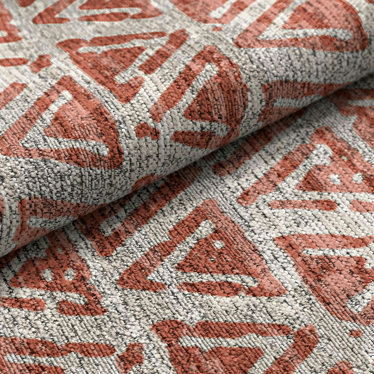 EINAR - Tapis décoratif en coton en impression digital rouge 160X230 cm