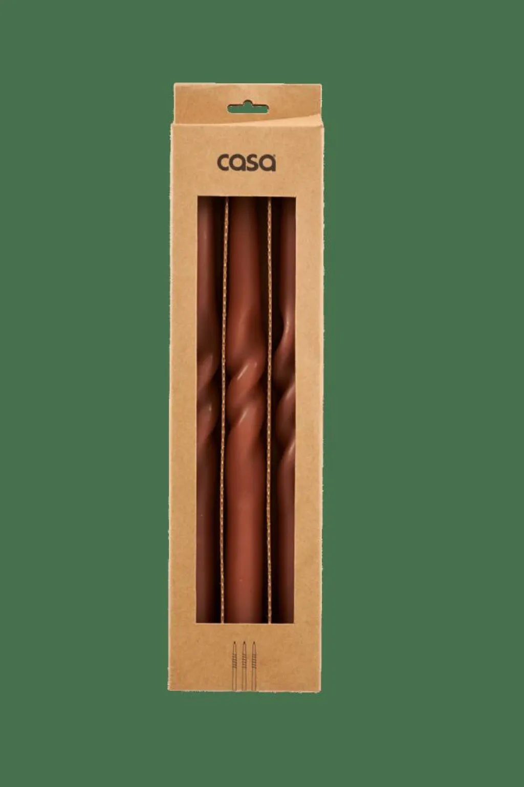Bougies^CASA SPIRAL Bougie Brun
