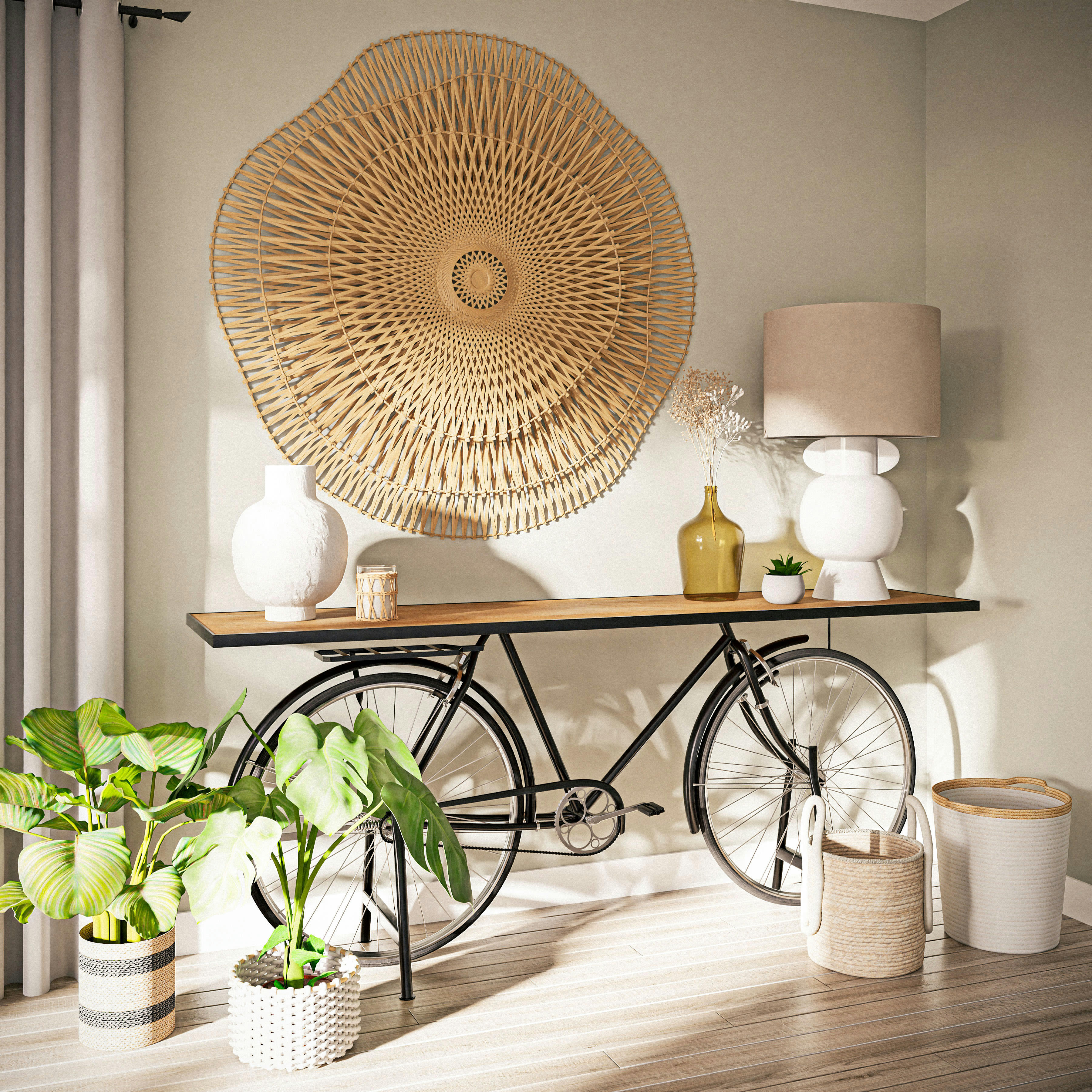 Cocoon - Panier tressé blanc H 33 cm COCOON