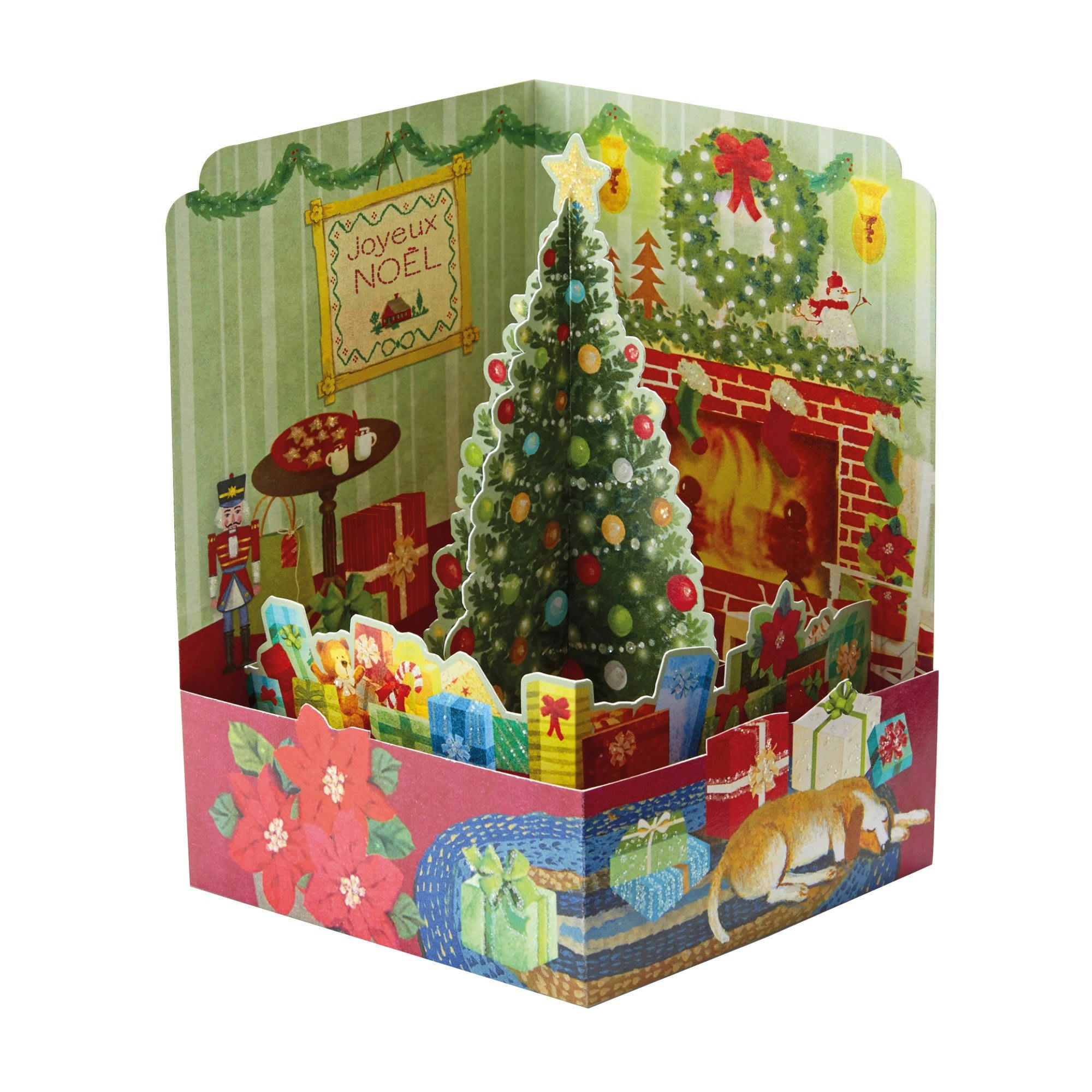- Carte de voeux noël pop-up 3d ambiance de noël