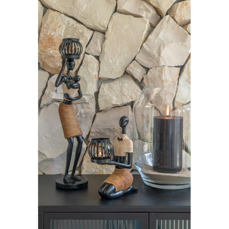 LILOU - Vase verre transparent H33cm