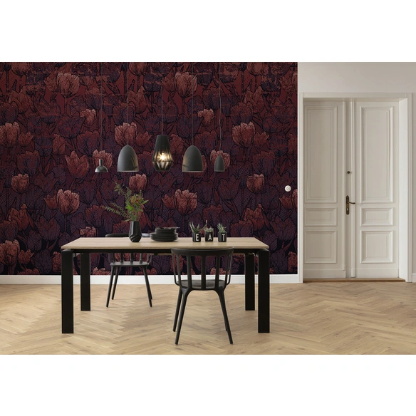 Vliestapete »Tulipe«, Breite 400 cm, seidenmatt