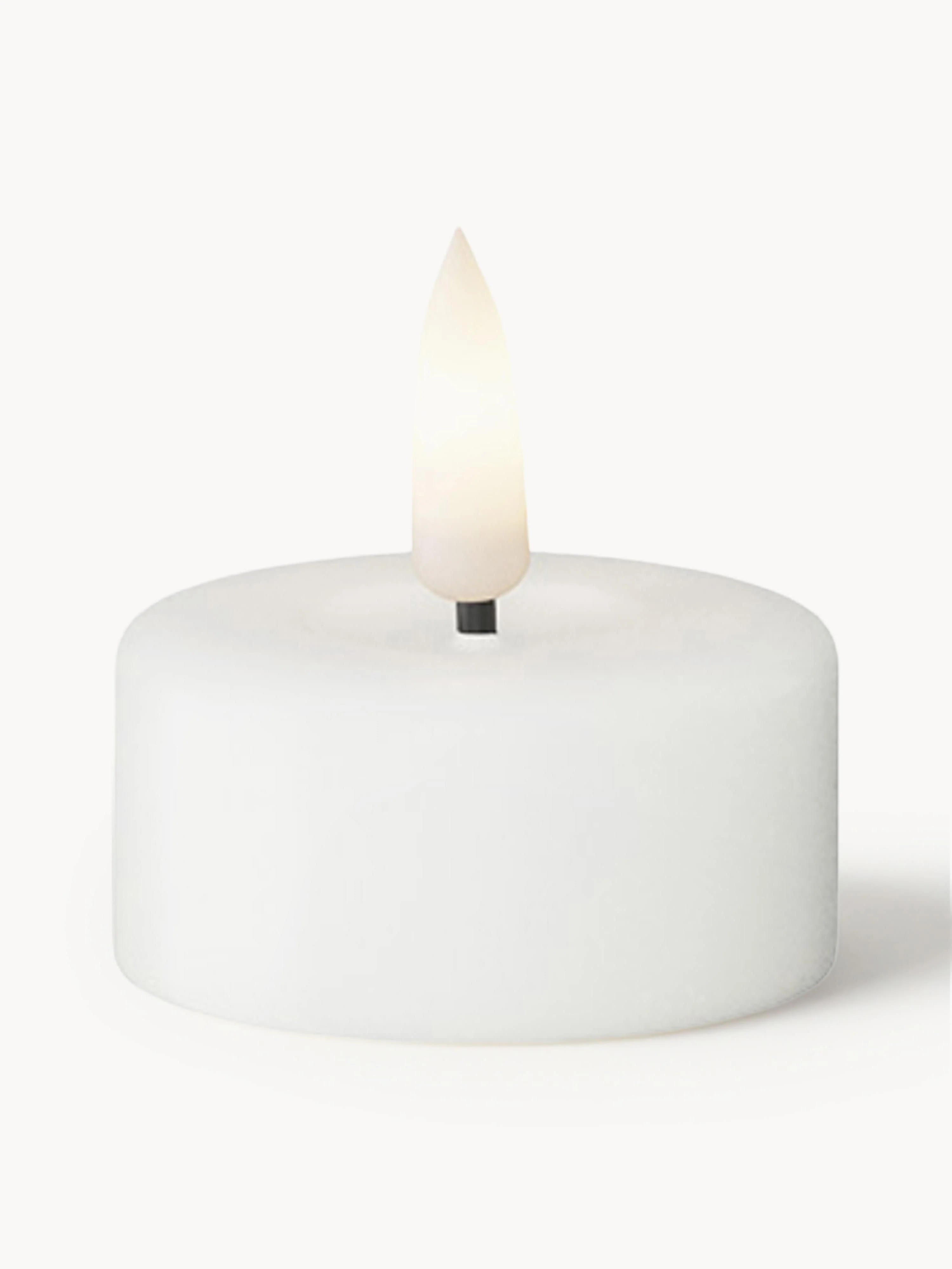 Handgefertigte LED-Teelichter Real Flame, 4er-Set