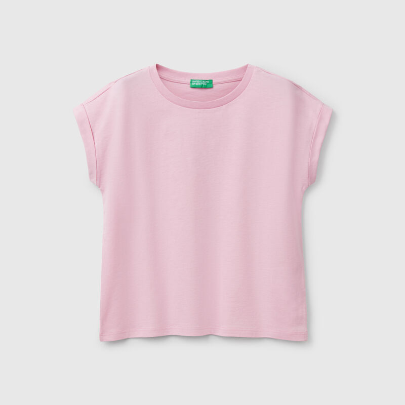 Boxy fit t-shirt with print and glitter