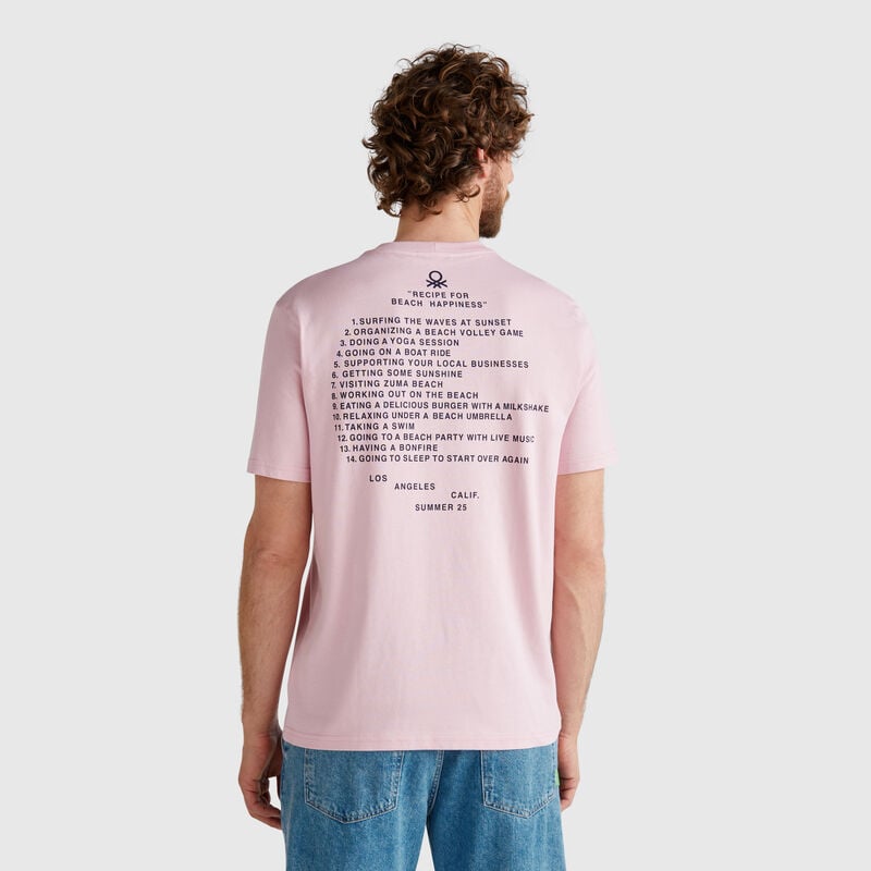 Pastel pink  t-shirt with graphic