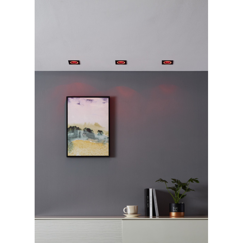 Spot encastrable LED Carosso carré noir connecté RGB IP20 345 lm 4,7 W EGLO