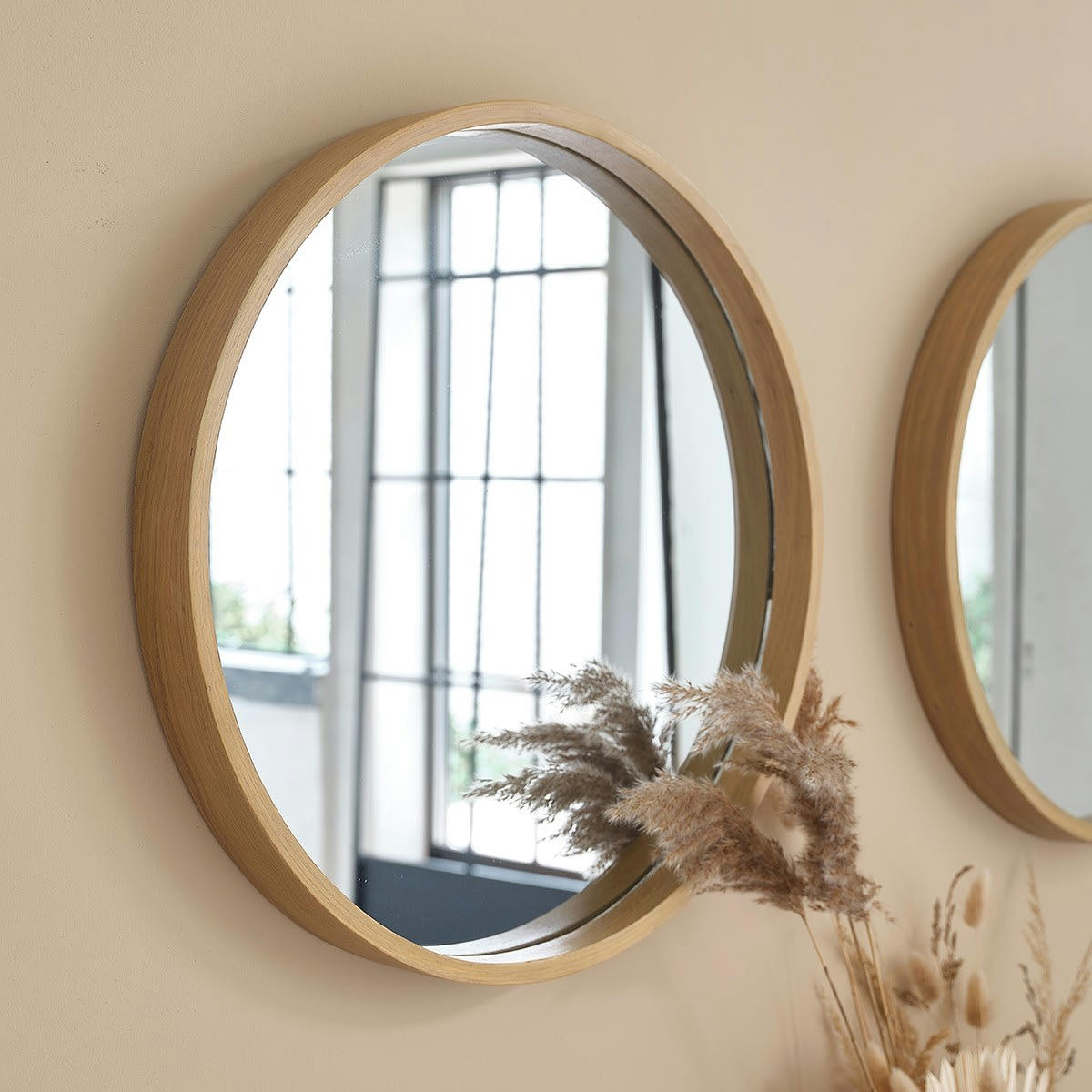 - Miroir en chêne massif