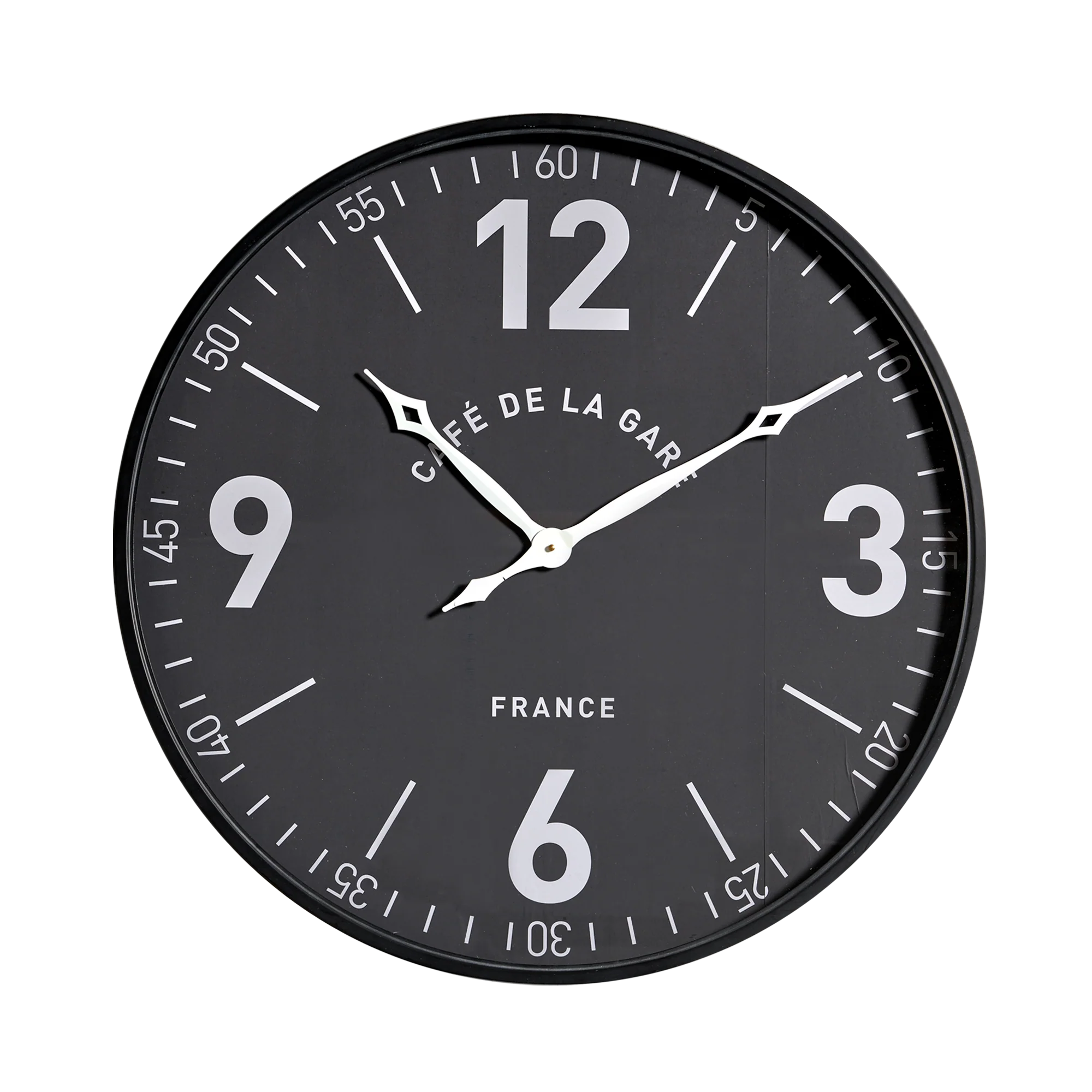 4MURS Horloge CAFE DE LA GARE coloris noir