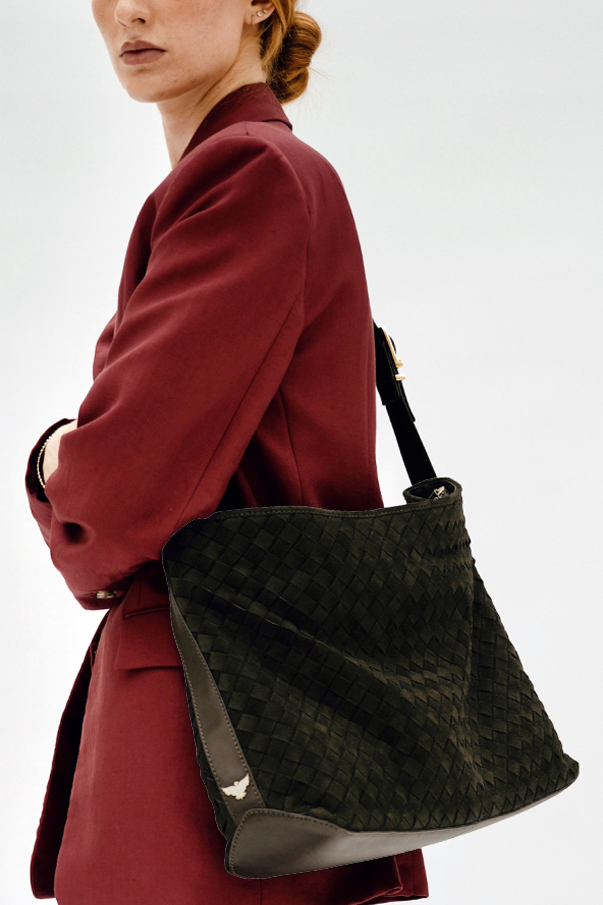 Apatchy London The Holly Chocolate Suede Bag