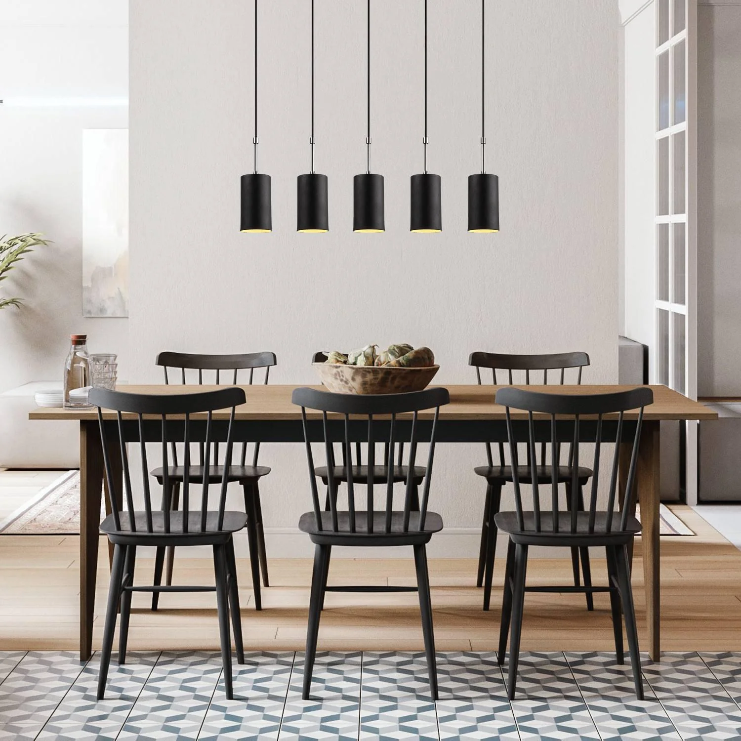 Hanglamp eettafel Oscar 5-lichts
