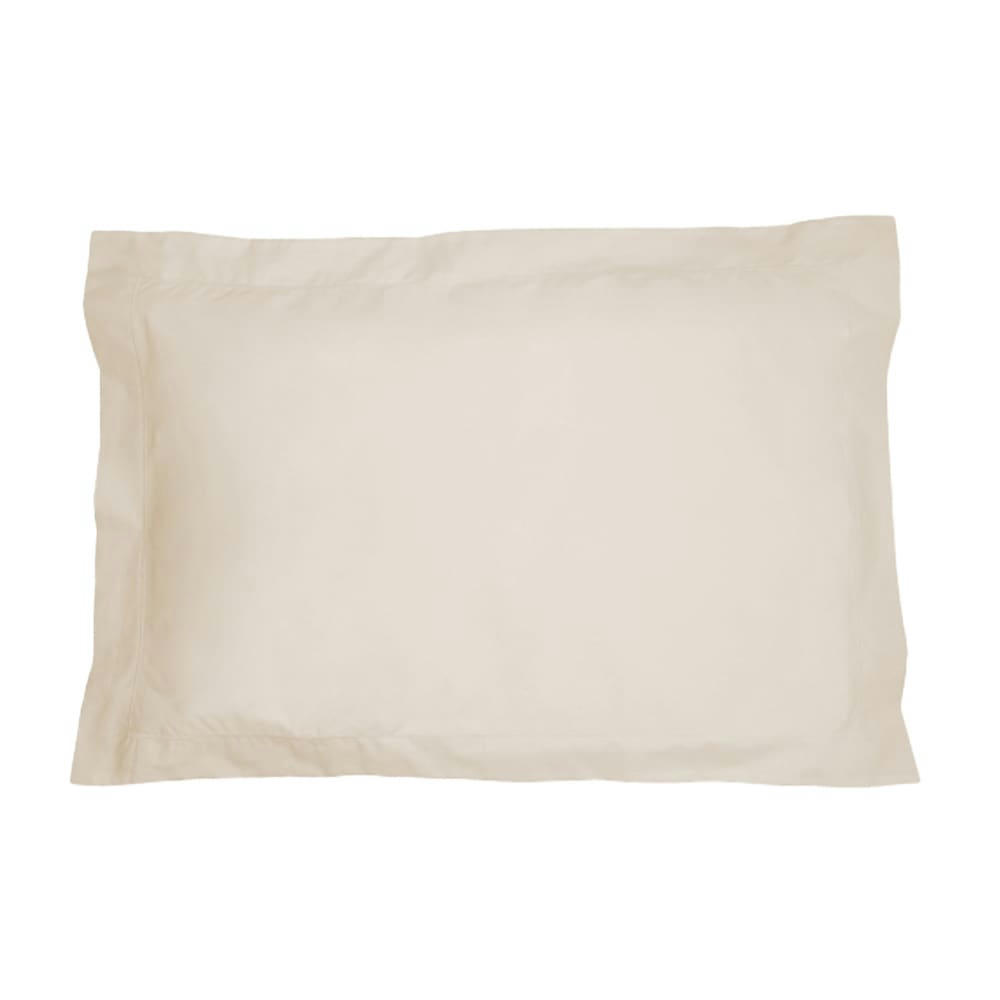 PERCALE - Taie d'oreiller enfant enveloppe percale de coton beige 40x60cm