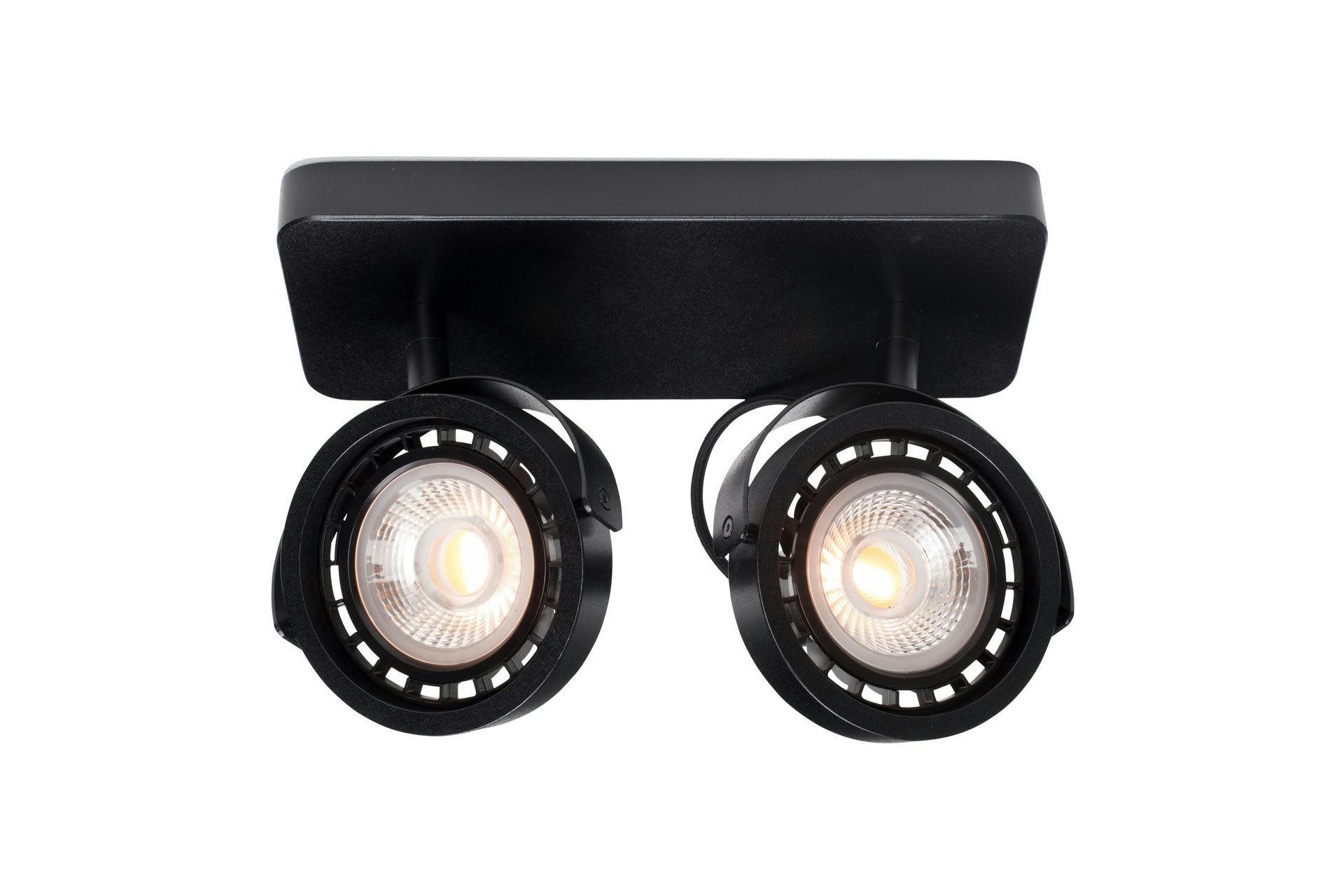 DICE - Double spot en métal noir