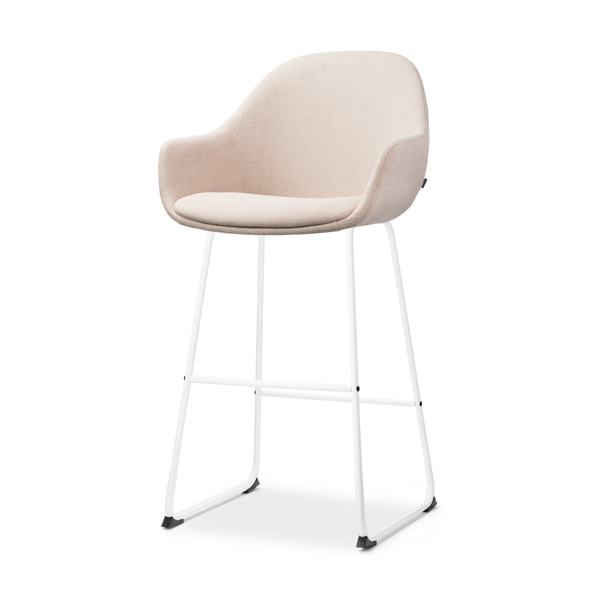 Nolon Nino-Mae Barkruk Beige - met Armleuning - Wit - 75 cm