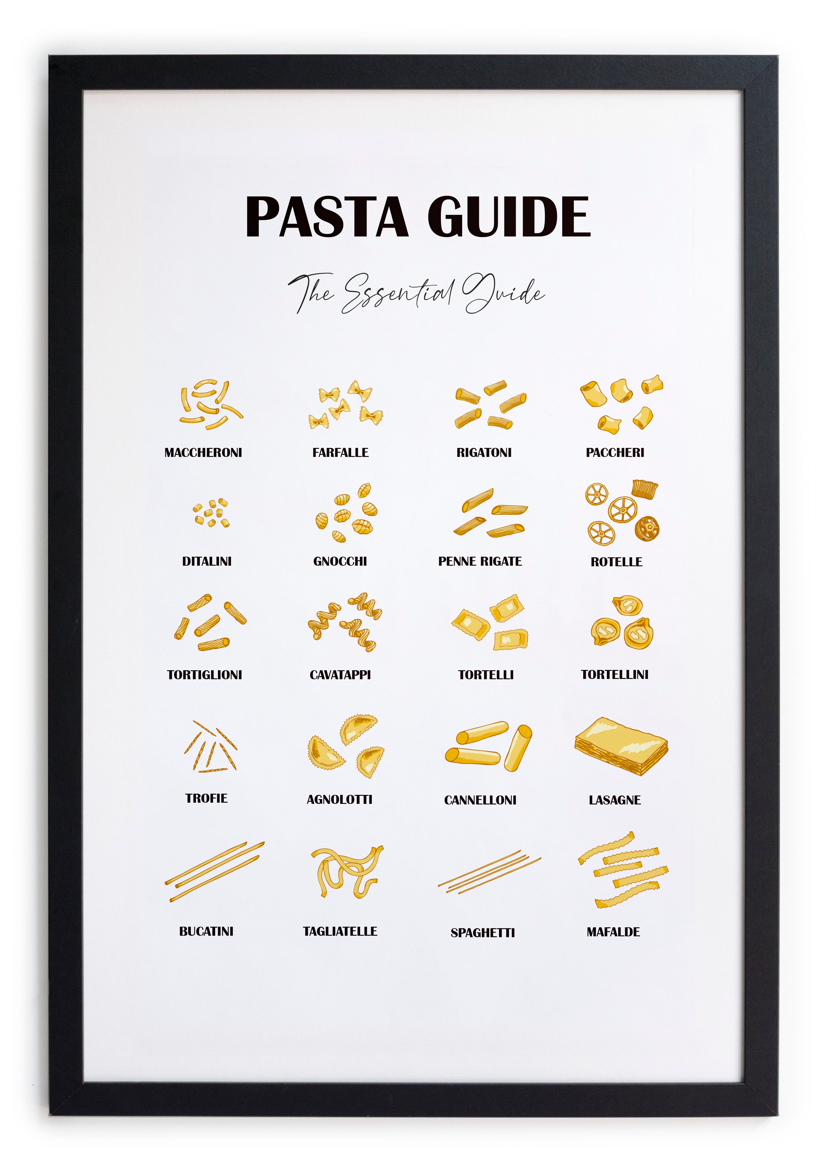 Zwarte lijst met kader 40x30 pastagids