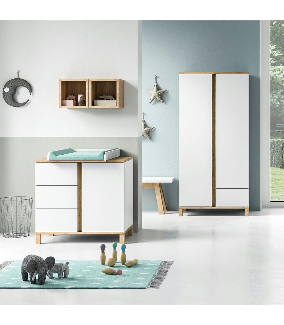 ALTITUDE - Commode 3 tiroirs et 1 porte - L90 cm