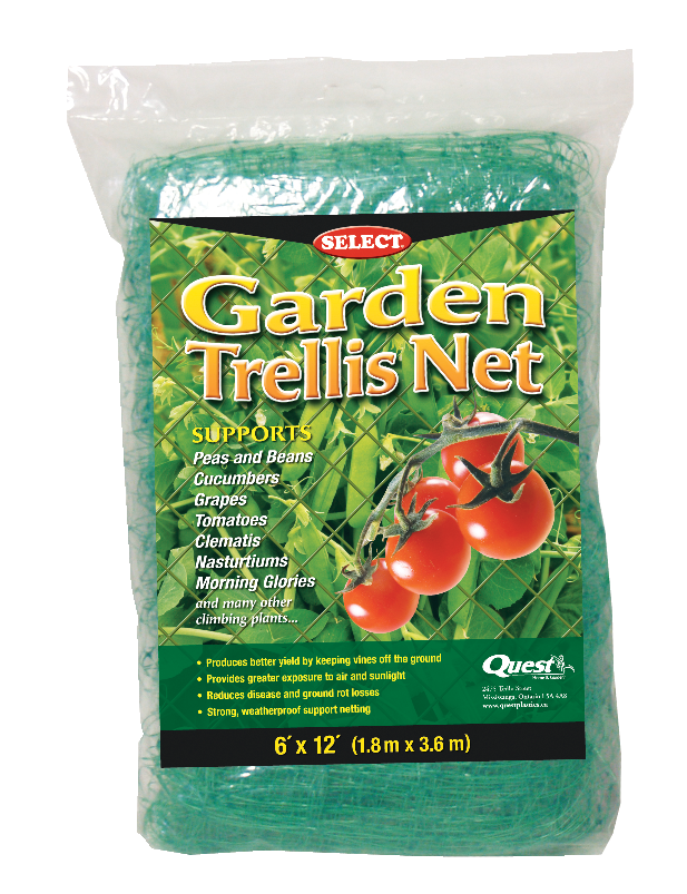 Quest Select Plastic Garden Mesh Net, Weatherproof, 6-ft x 12-ft