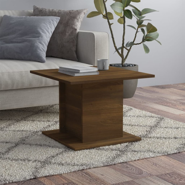 Stolik Kawowy Ława Stół Brązowy 55.5x55.5x40 Do Salonu Do Pokoju