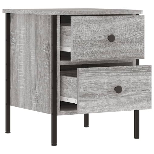 NNEVL Bedside Cabinets 2 pcs Grey Sonoma 40x42x50 cm Engineered Wood