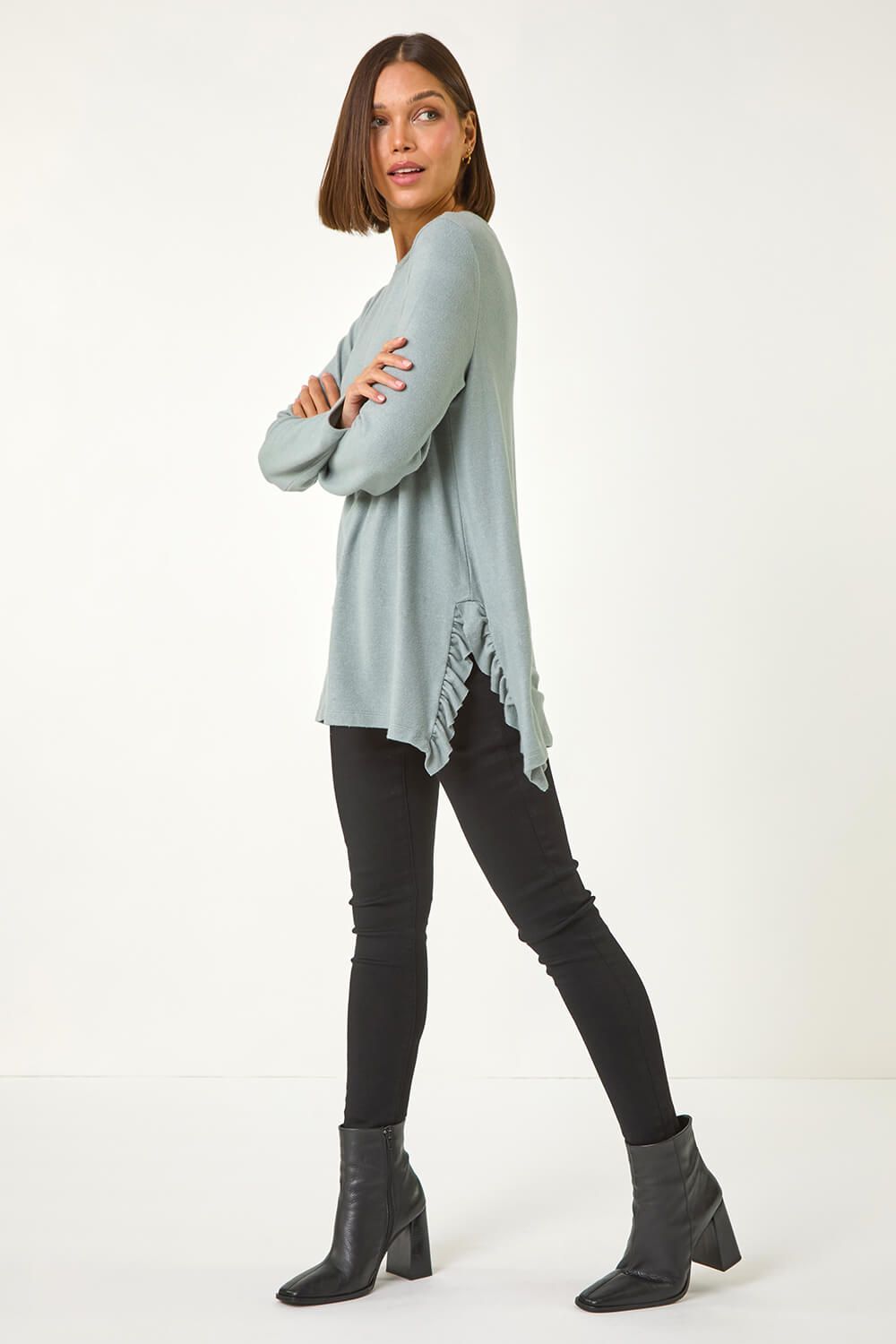 Roman Soft Touch Side Ruffle Top