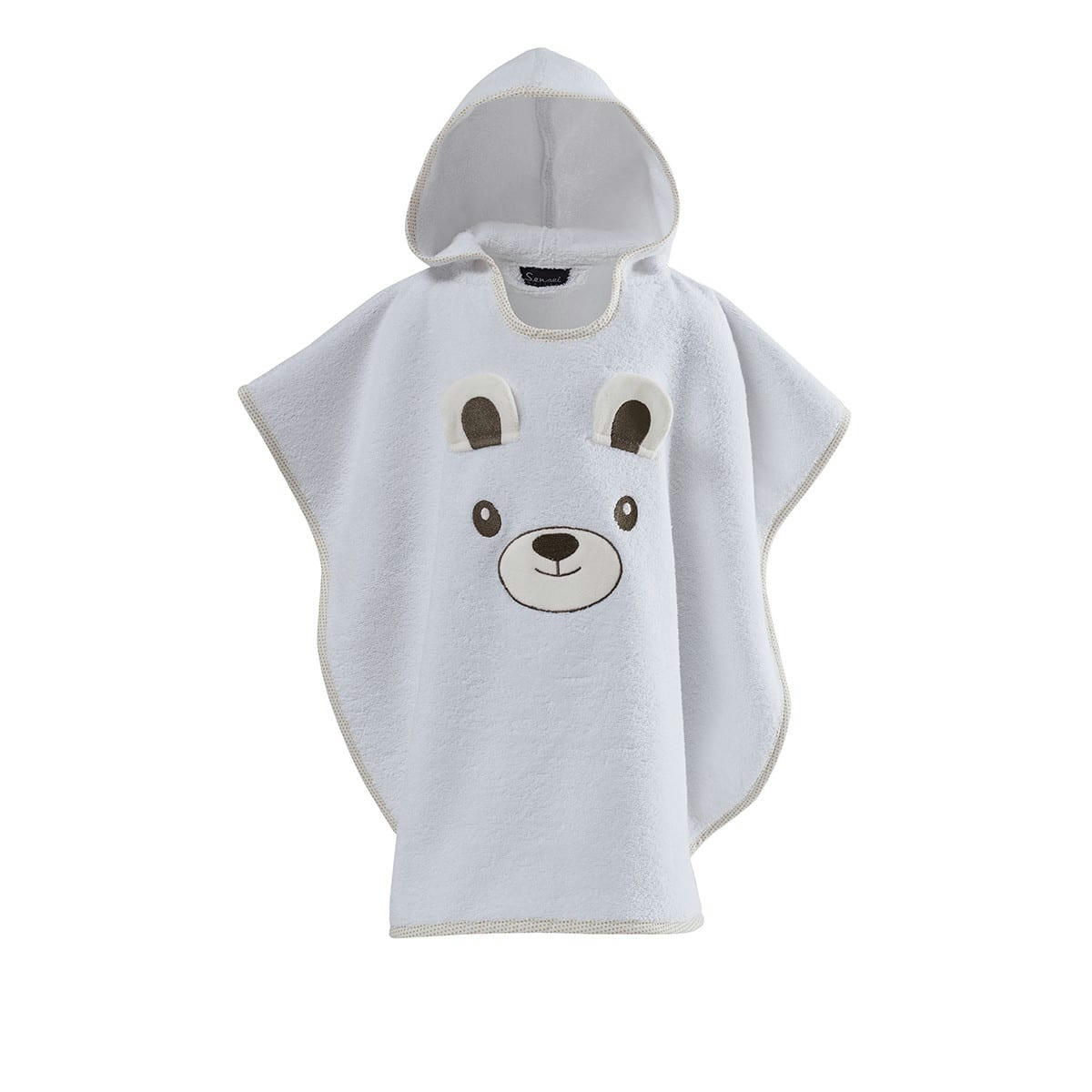 BOBBY L'OURS - Poncho de bain enfant  blanc Taille unique (4 - 8 ans)