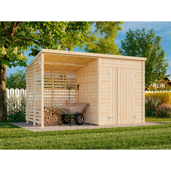 Gerätehaus »Leif«, B x H x L: 370 x 228 x 170 cm, unbehandelt