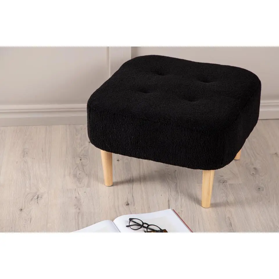 Svea - Kai poef - teddy - zwart