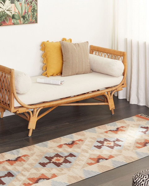 Dywan bawełniany kilim 80x300 cm wielokolorowy