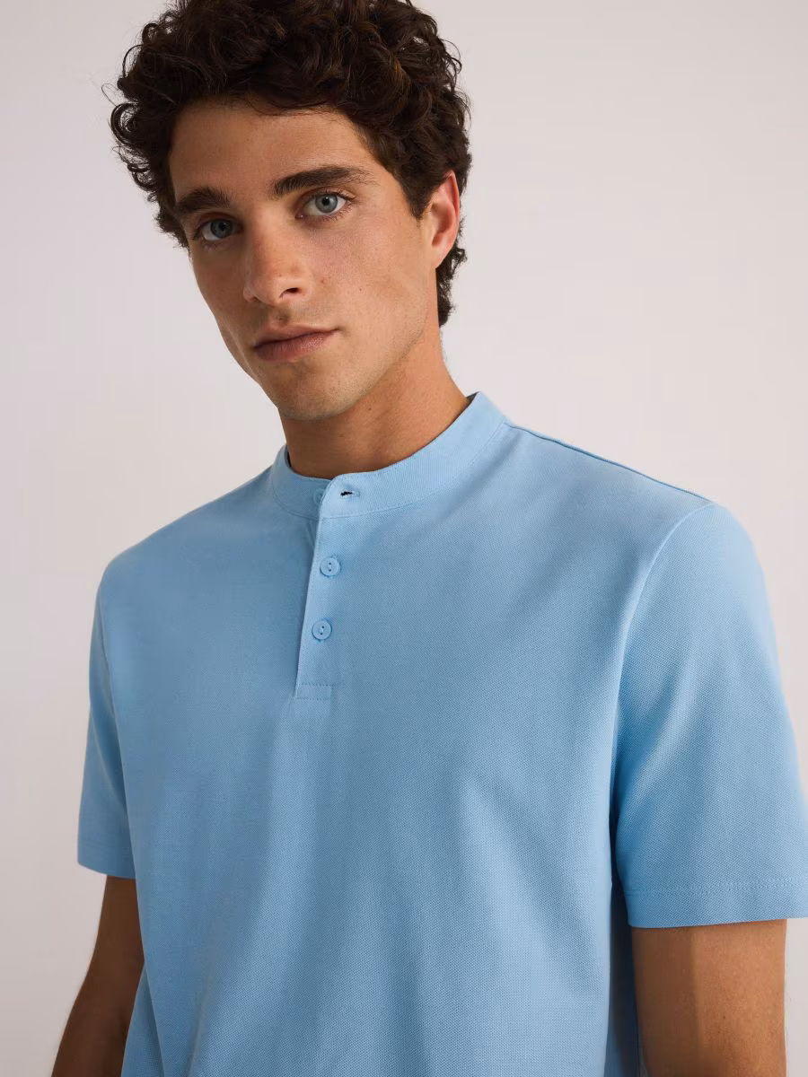 Stand-Up Collar Polo Shirt