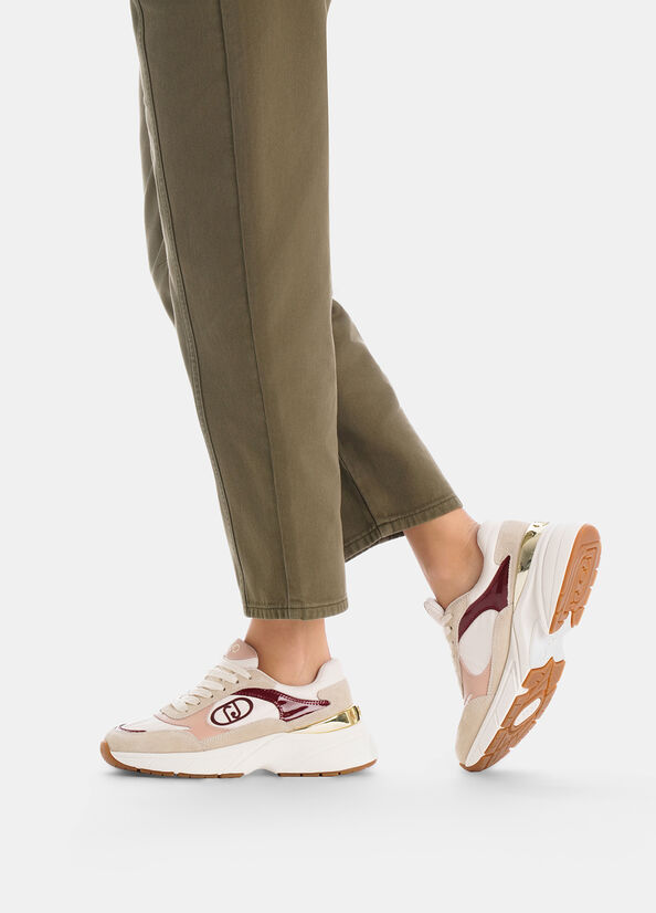 Sneakers in suede e nylon