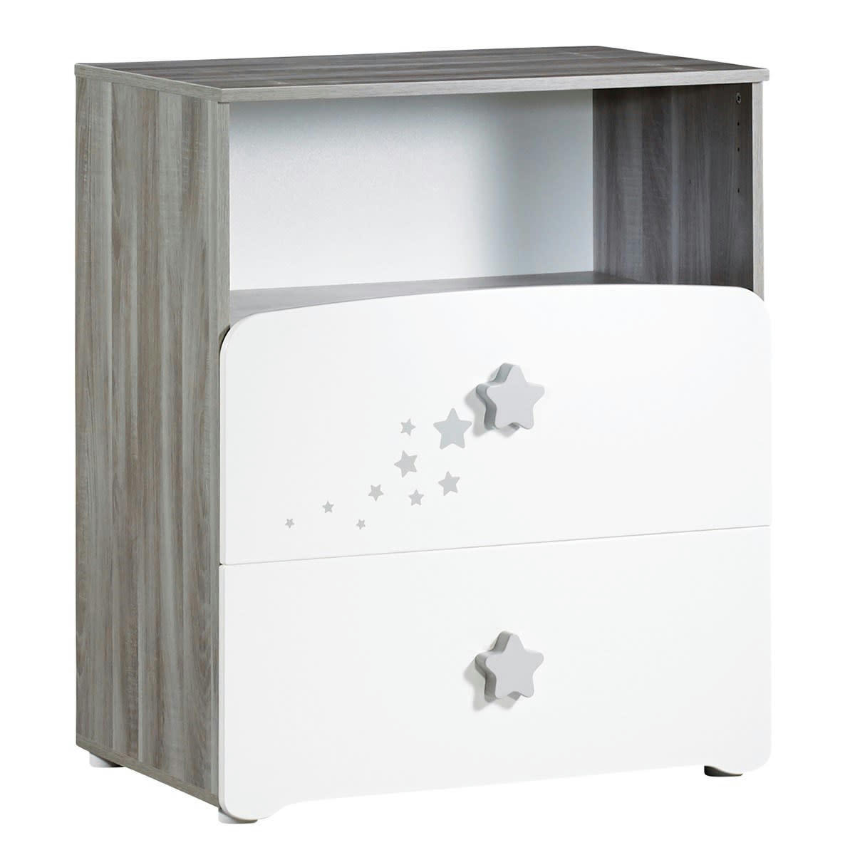 NAO - Commode à langer et 1 niche en bois blanc
