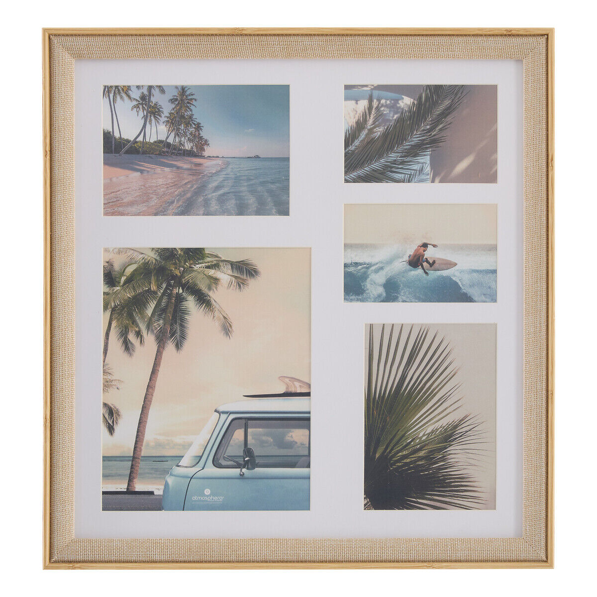 Multimoldura ZERA bege para 5 fotos