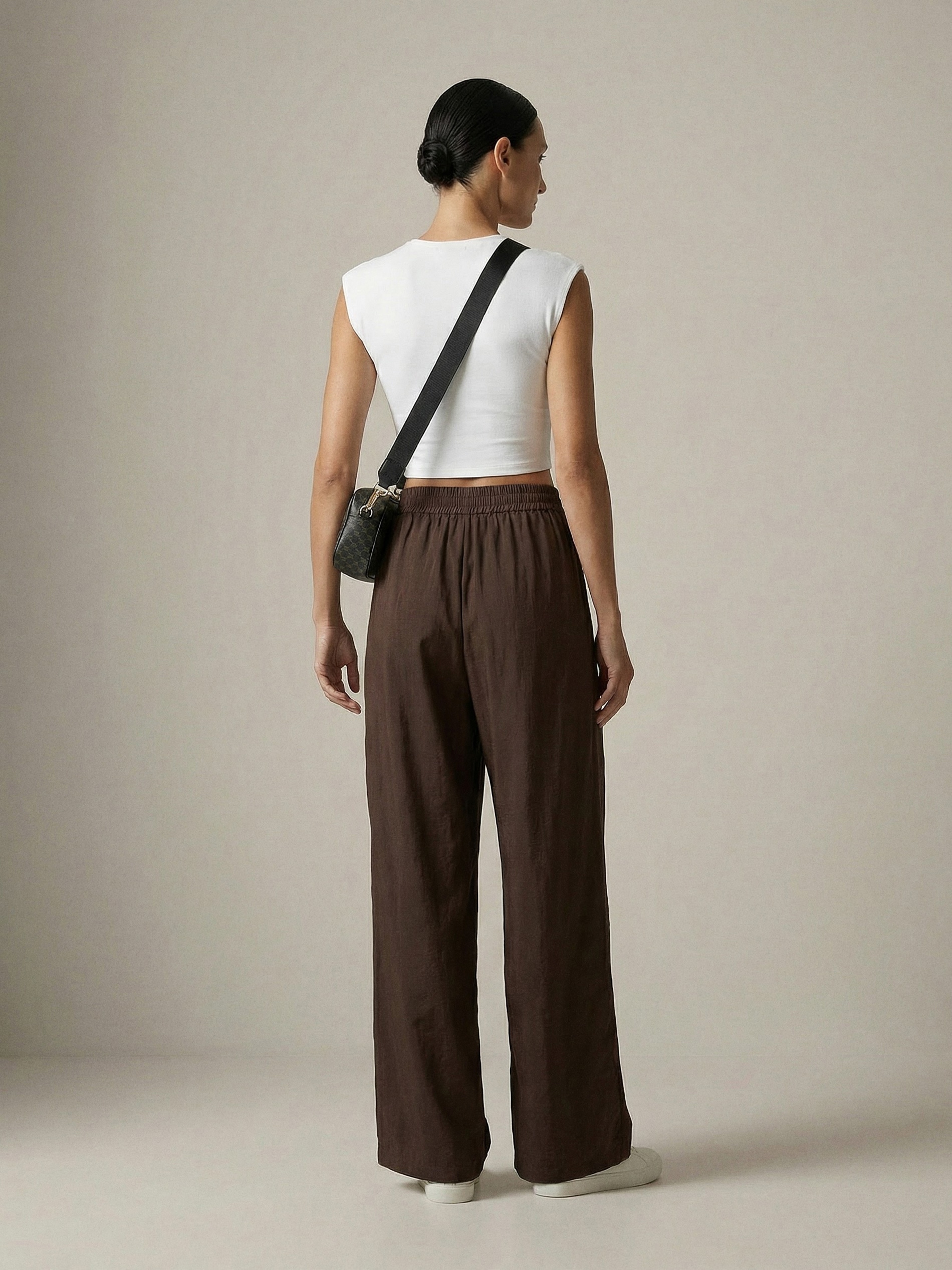 Spodnie wide leg z modalem