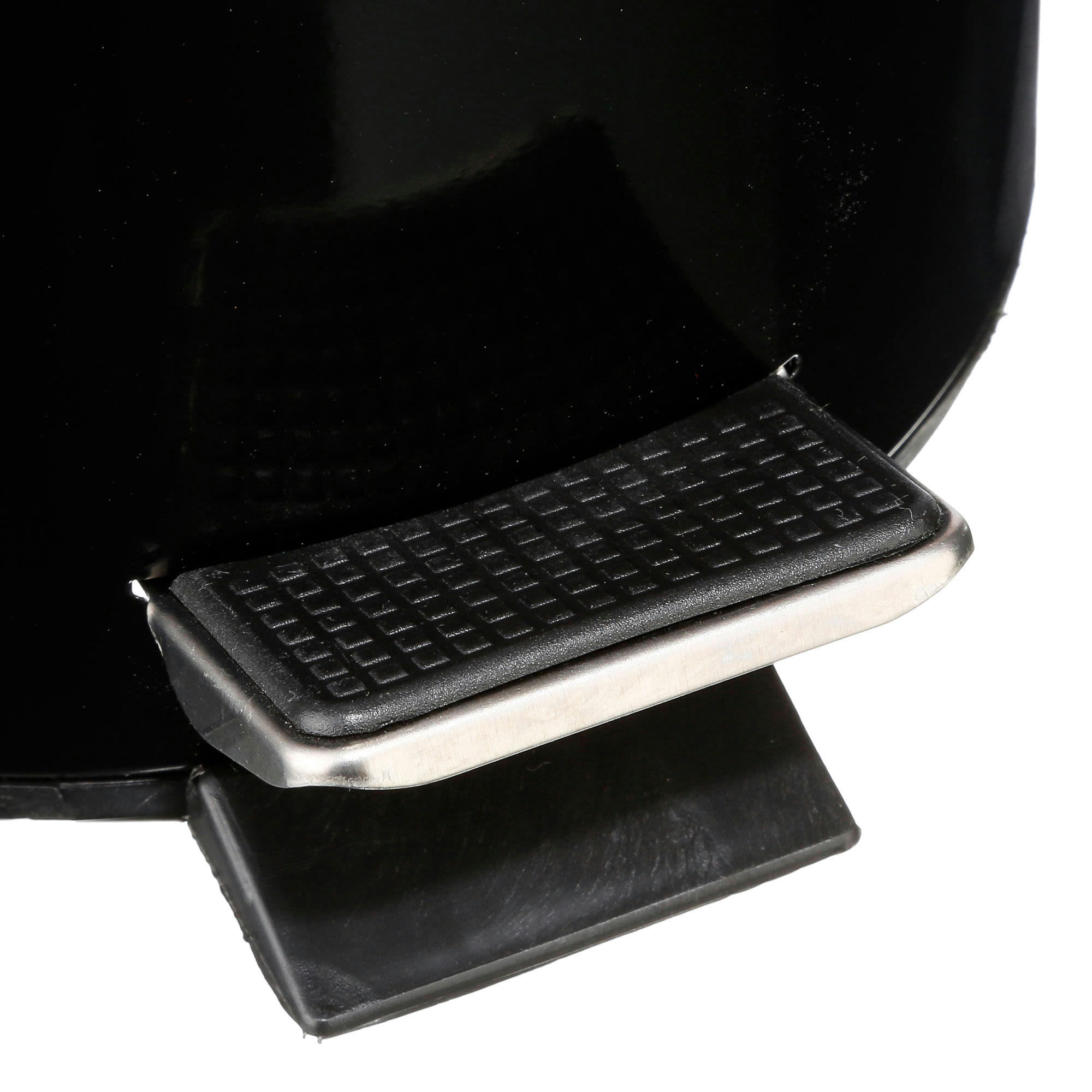 - Poubelle salle de bain métal noir ronde - 3L