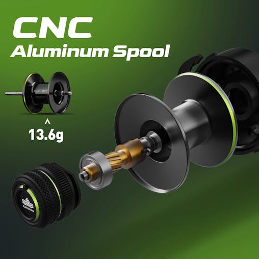 NNEOBA M1 Baitcast Fishing Reel 8KG Drag Right Hand Black