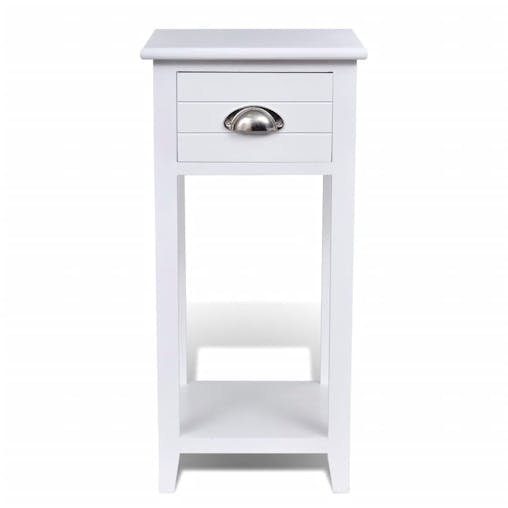 NNEVL Nightstand with 1 Drawer White