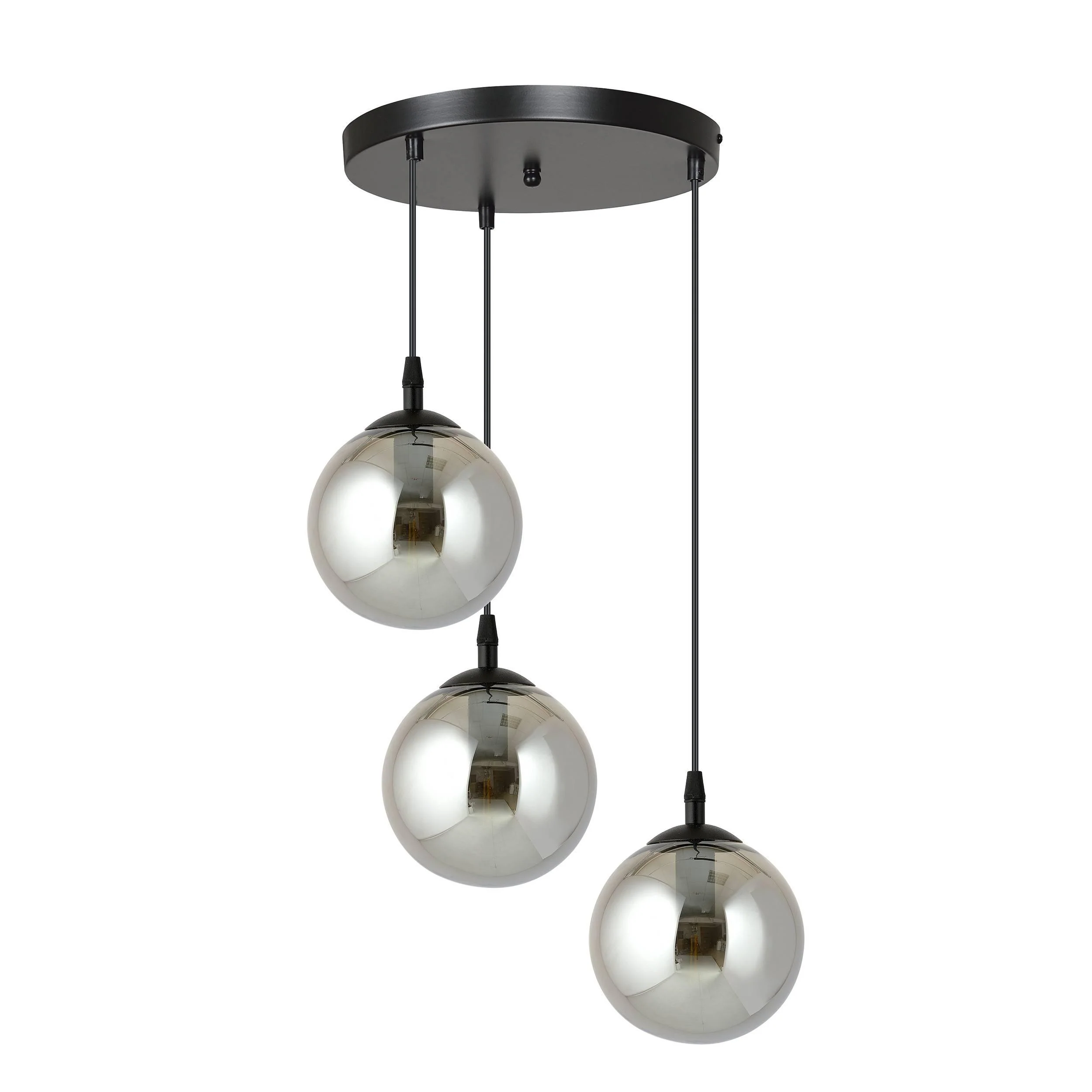 3-lichts hanglamp Wanda rond