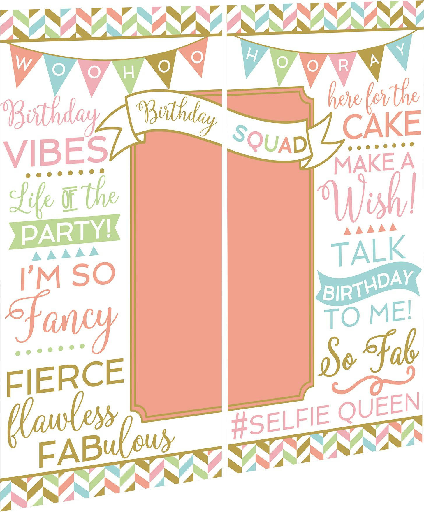 Confetti Fun Birthday Scene Setter with Photo Booth Props