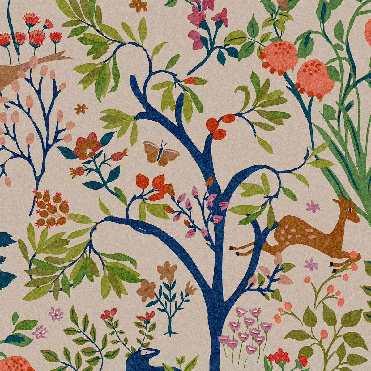 Joules Vliesbehang - Enchanted Woodland Antique Creme - 1005x52