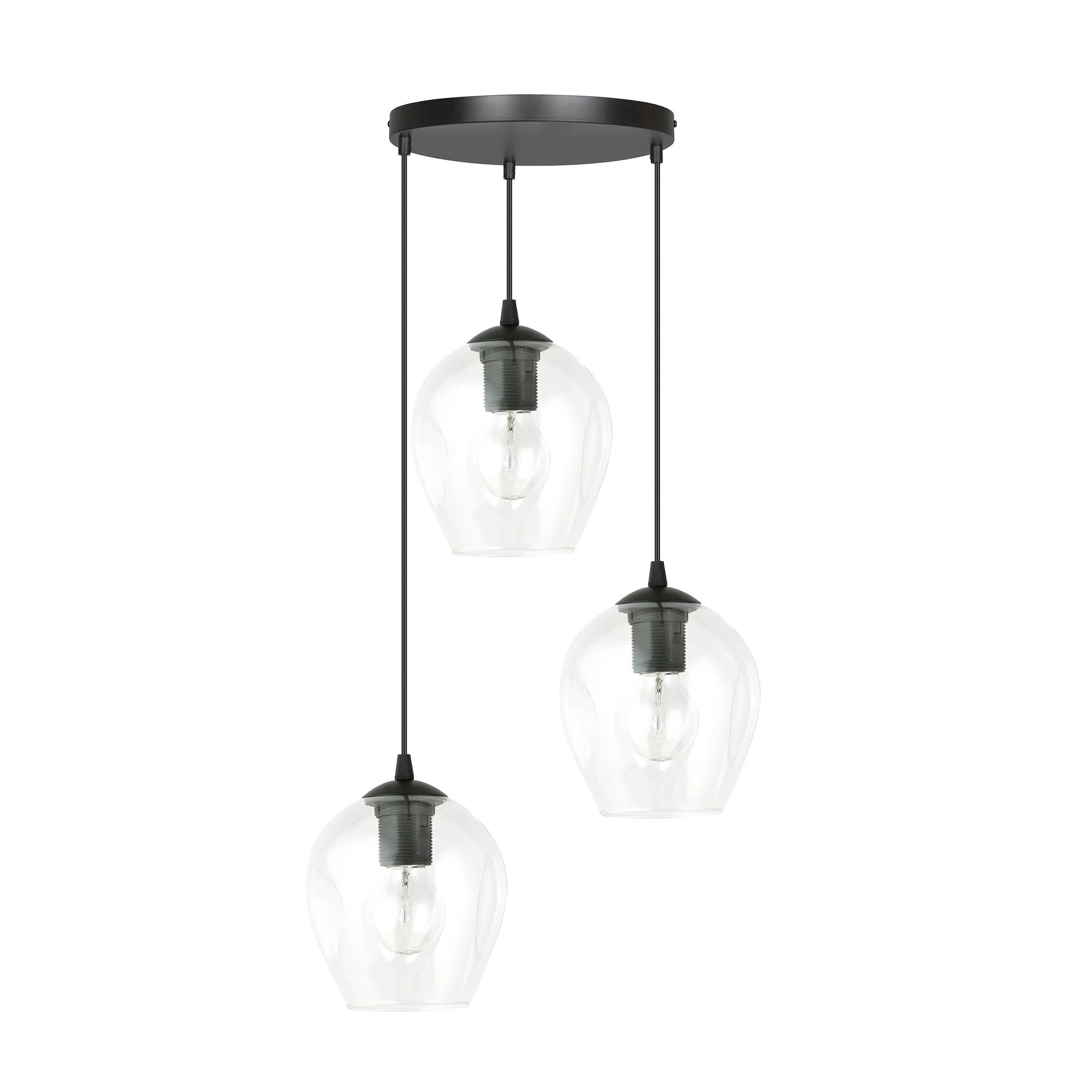 3-lichts hanglamp Noah rond