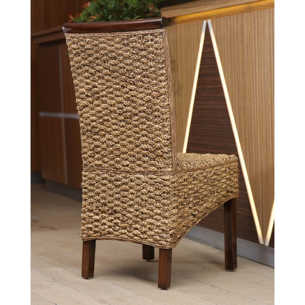 Bunga Woven Hyacinth/Mahogany Dining Chair