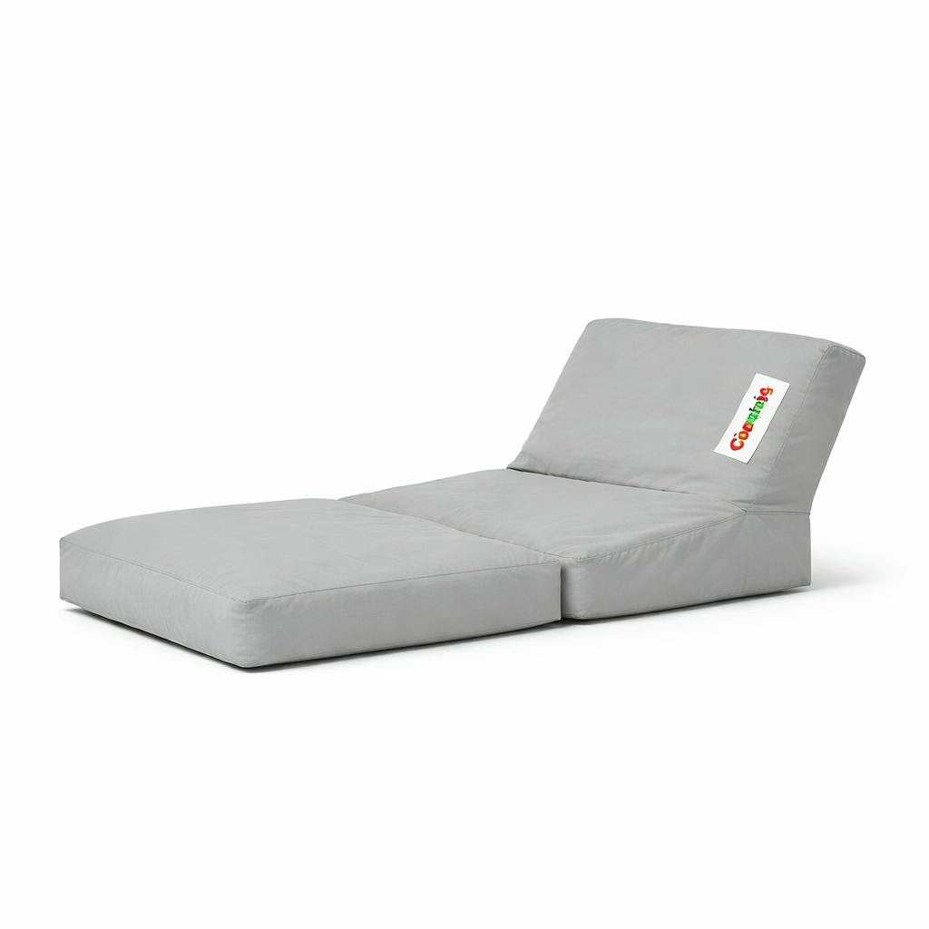 Pouf chaise longue extérieur gris ARTA