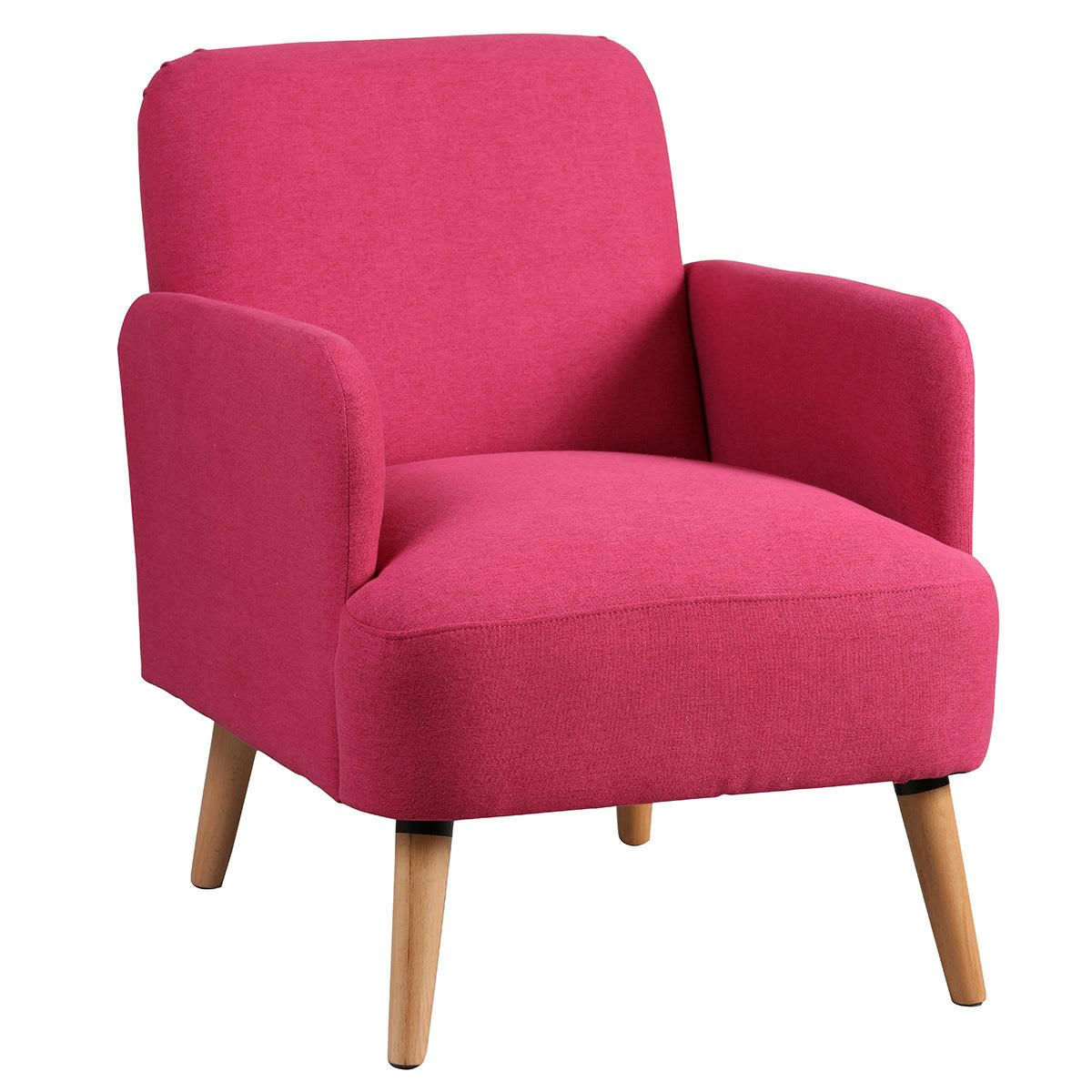 TEODORE - Fauteuil  rembourré tissu rose