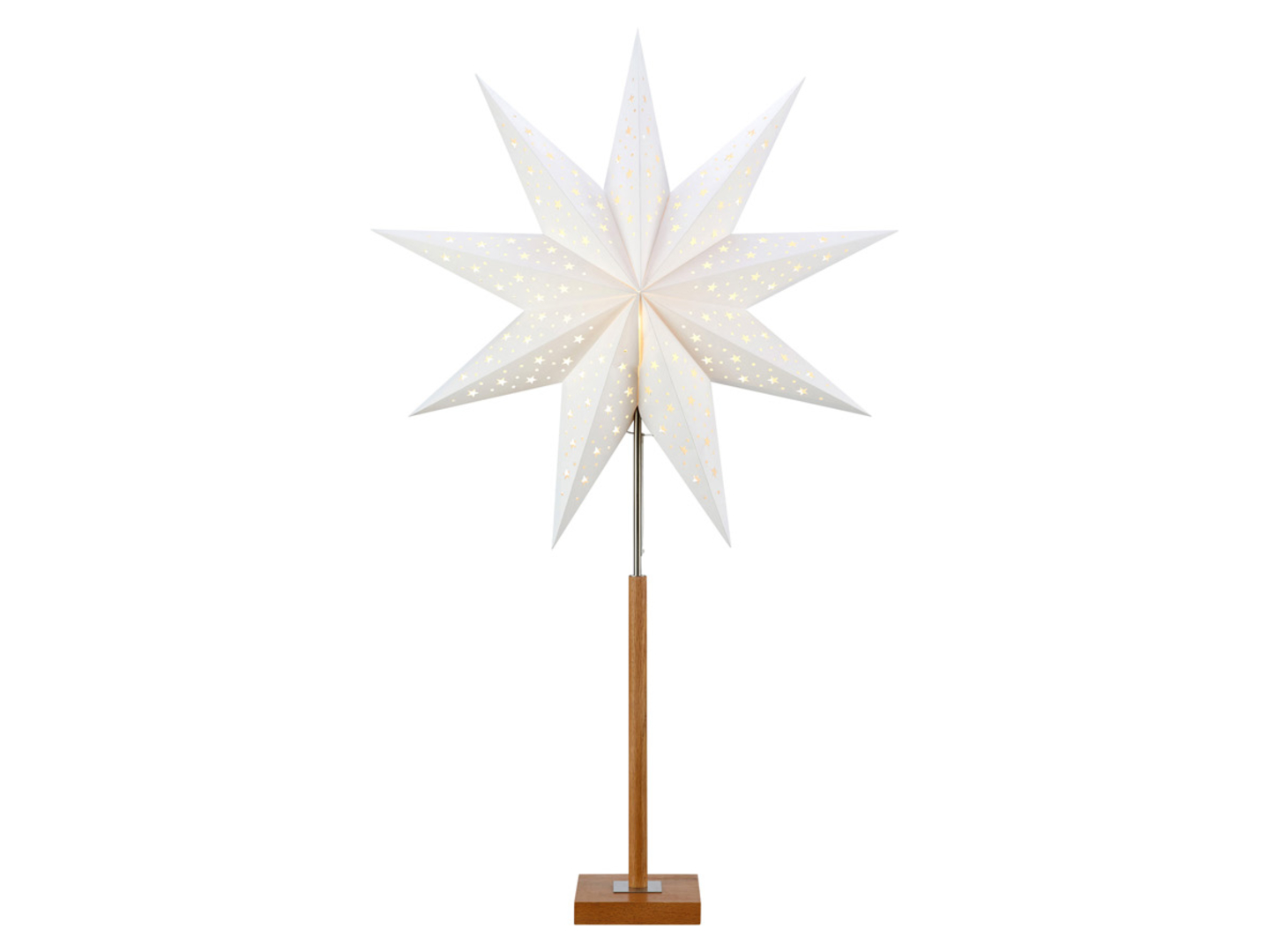Gwiazda stołowa Solvalla 100 cm drewniano-papierowa biała